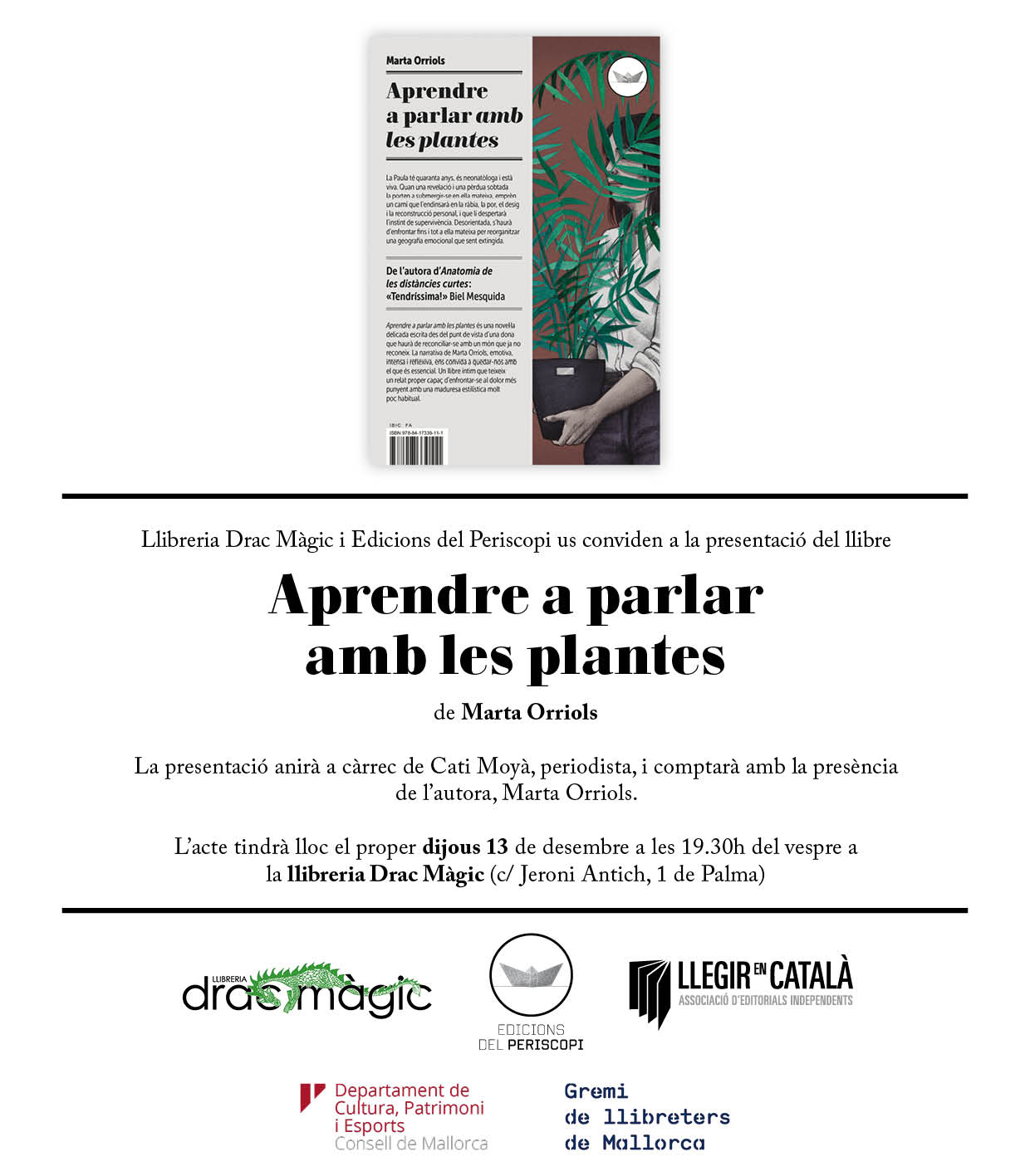 Presentació d’Aprendre a parlar amb les plantes, de Marta Orriols, a